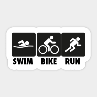 Swim Bike Run Sticker